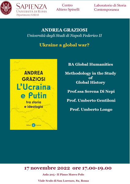 locandina evento, andrea graziosi, ucraina, global war